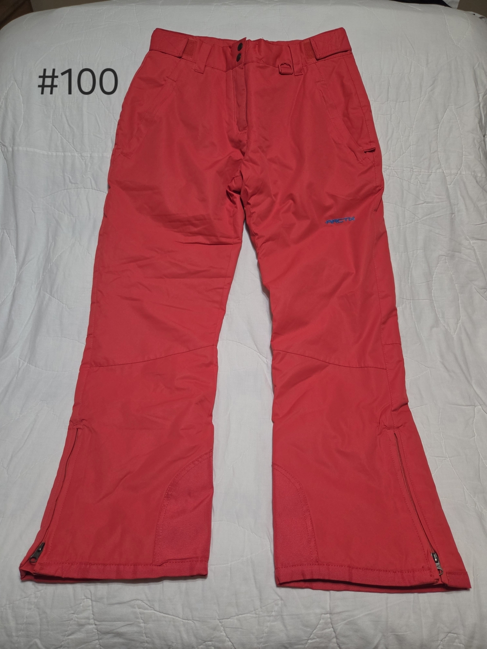 Arctix Women’s Insulated Ski Snow Pants - Red / Coral Pink - Size Medium